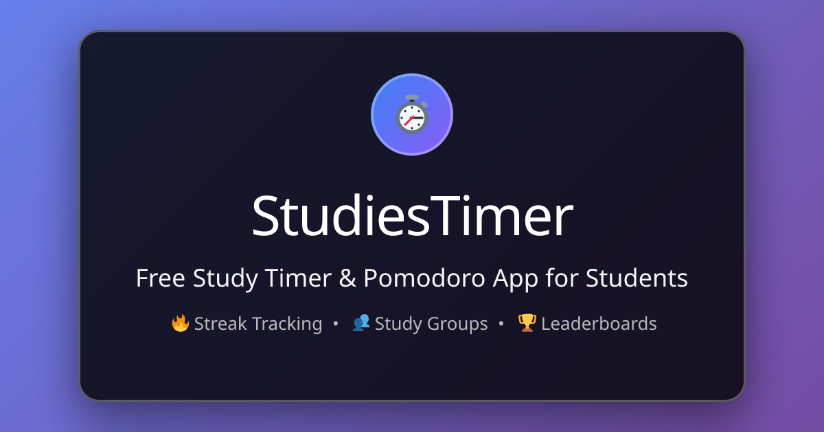Free Aesthetic Study Timer & Pomodoro Online | StudiesTimer | StudiesTimer